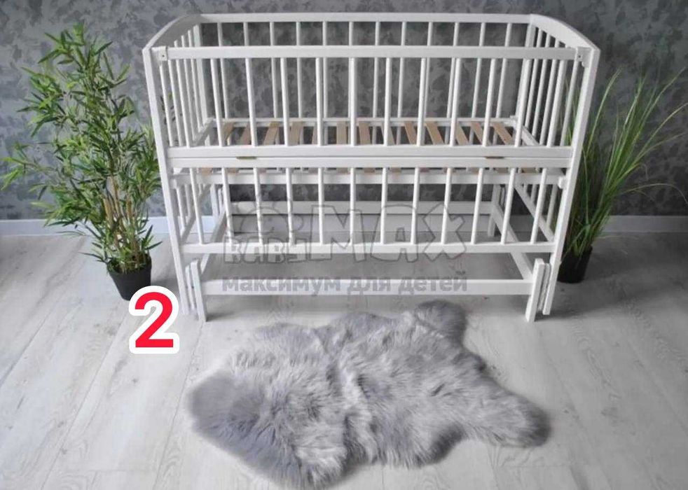 ДИТЯЧЕ ЛІЖЕЧКО Magia 120х60 (БУК) з маятником та шухлядою, відкидна  боковинка! АКЦІЯ!