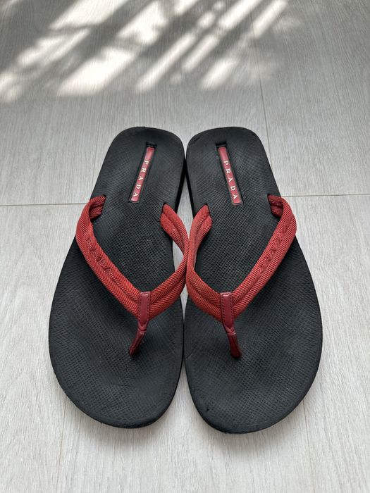 Prada шльопки тапки тапочки  вʼєтнамки Оригінал