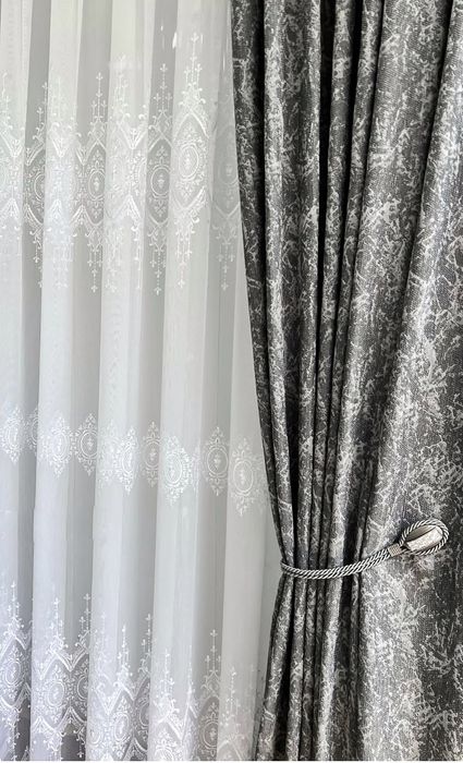 Штори льон мрамор рагошка люкс, шторы мікровелюр, блекаут гардини
