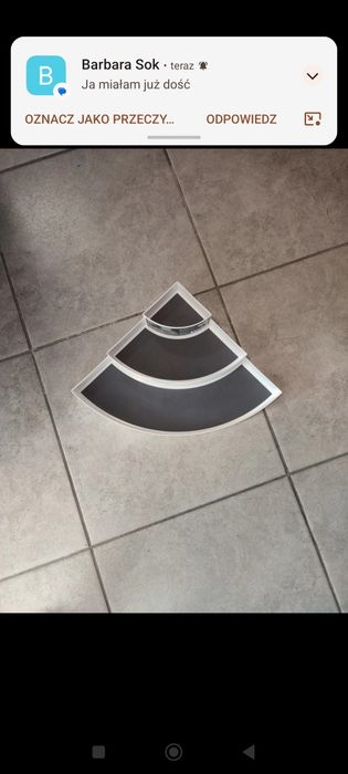 Półka narożna plastikowa organizer uniwersalny