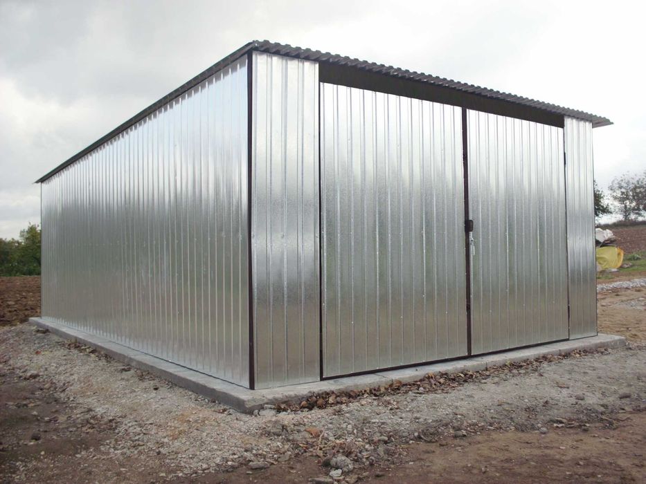 Garaż blaszany 4x6 ocynk blaszak