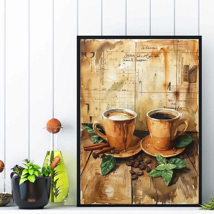 plakat kawa, obraz do kuchni kawa, kawa plakat obraz w ramę na ścianę