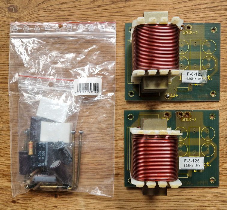 cewki, zwrotnice niskotonowe JANBO S-BAS F-8-125; 8ohm 125Hz 12dB/Oct.