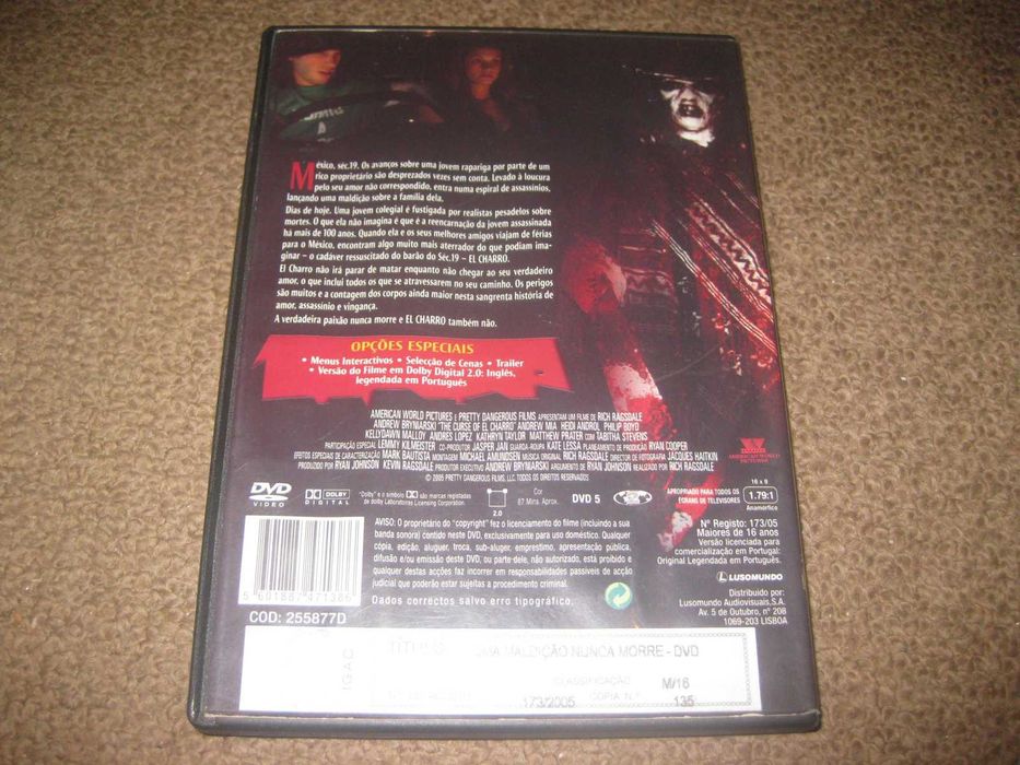 DVD "Uma Maldição Nunca Morre" Raro!
