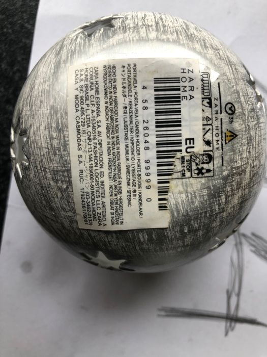 2 Porta Velas em latão com motivos de estrelas Zara Home