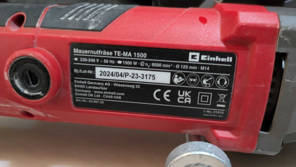 Roçadora de parede 125 mm 1500 w Einhell TE-MA