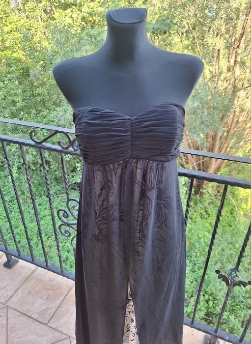 Długa elegancka sukienka maxi bez ramiączek Kaleidoscope rozmiar M/L