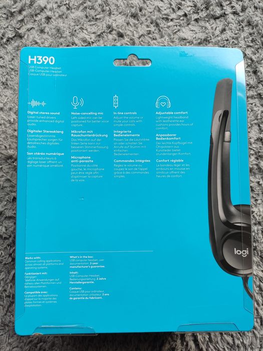 Słuchawki Logitech H390 przewodowe