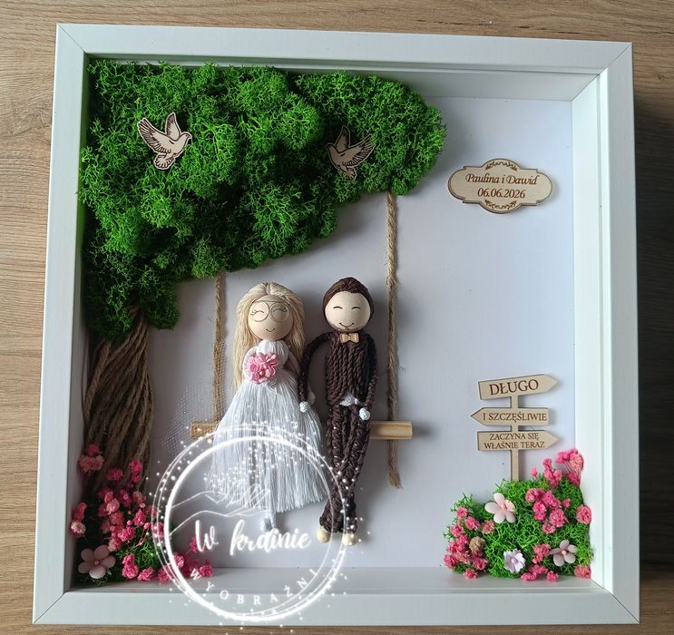 Ramka ślubna box plexi