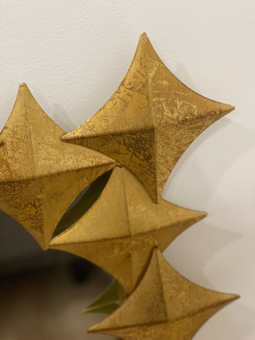Espelho para cómoda ou sala de estar com estrelas dourado