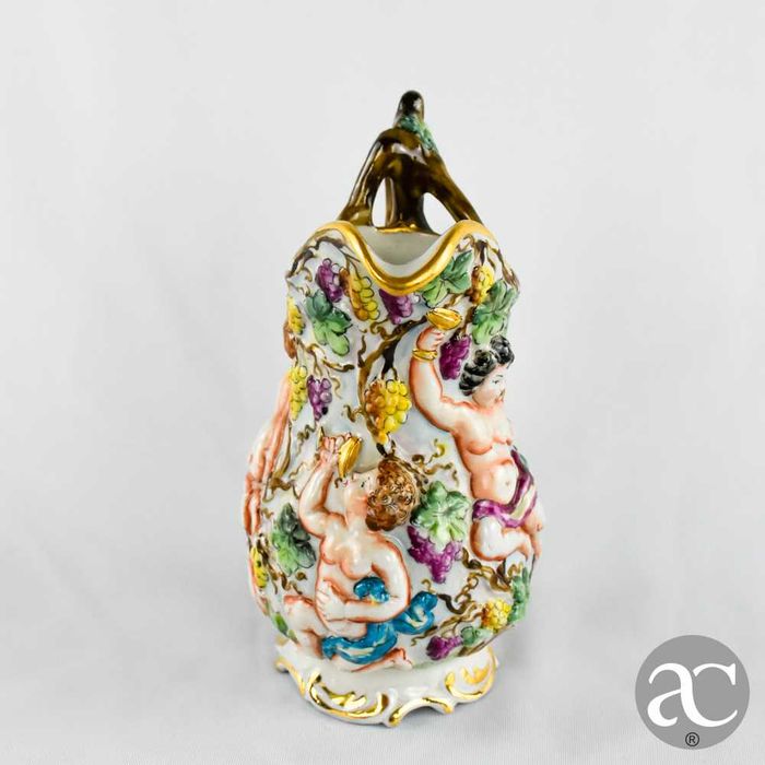 Jarro porcelana espanhola Salvador Mallol, anos 1950 a 1970