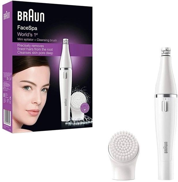 Епілятор для обличчя Braun FaceSpa 810 — 2 в 1 (епіляція та очищення)