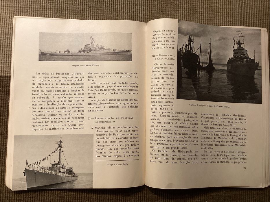Livro Marinha de Guerra Portuguesa. 1962. Muitas fotos. RARO