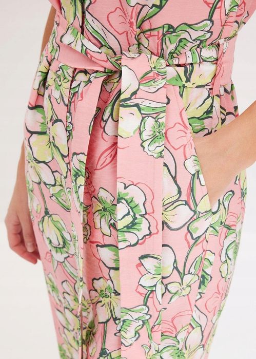 B.P.C kombinezon kolorowy w kwiaty z kołnierzykiem 34.