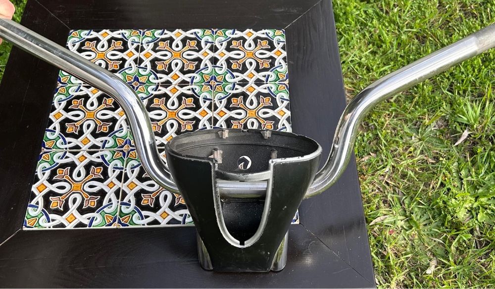 Guiador com suporte de manometro da harley