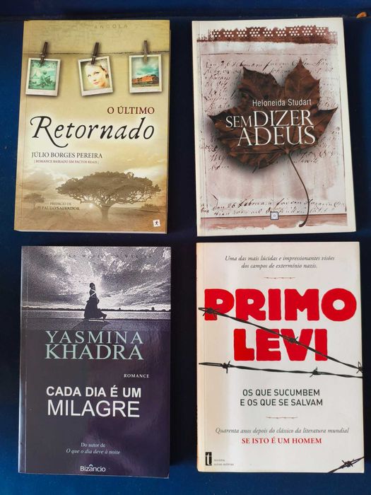 Lote 4 Livros Grandes Romances de Resiliência, Drama e Sobrevivência (Primo Levi, Khadra)