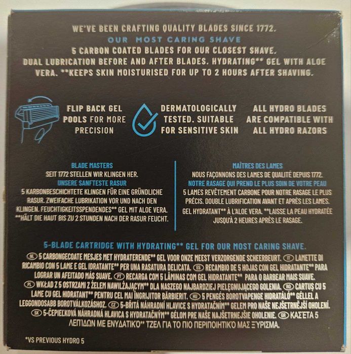 Wilkinson Hydro5  леза для гоління упак, 4, 5, 8 і 12 шт 100% оригінал