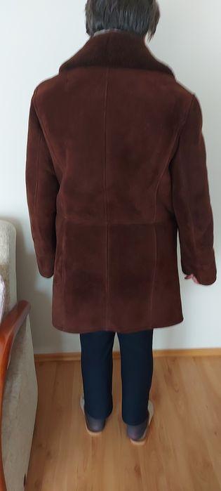 Kożuch brązowy męski