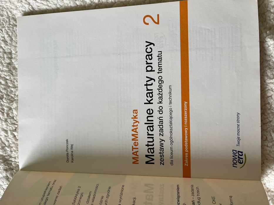 Maturalne karty pracy matematyka 2 Nowa era