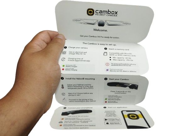 Câmara de interior de capacete (Cambox V4 Pro)