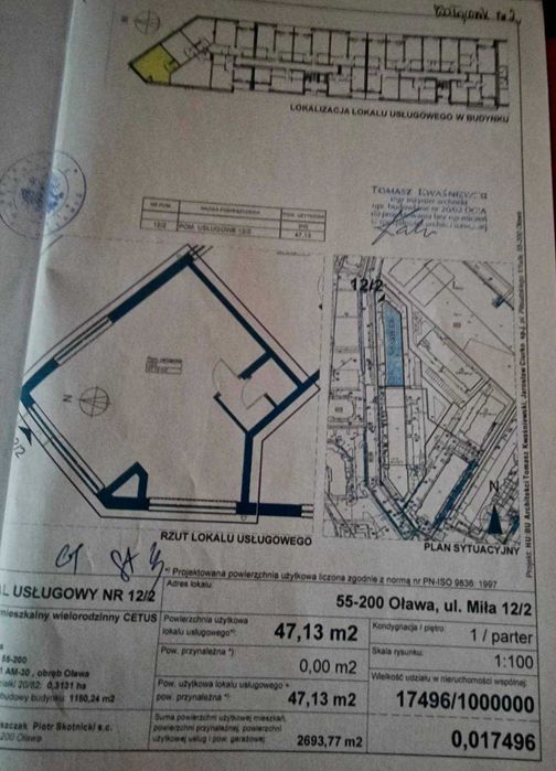 Lokal usługowy, Oława ul Miła