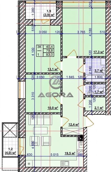 Продаж сучасної трикімнатної квартири з озерним краєвидом - View 2