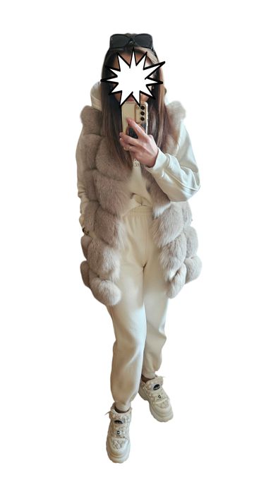 Kamizelka Beż Lis Naturalny