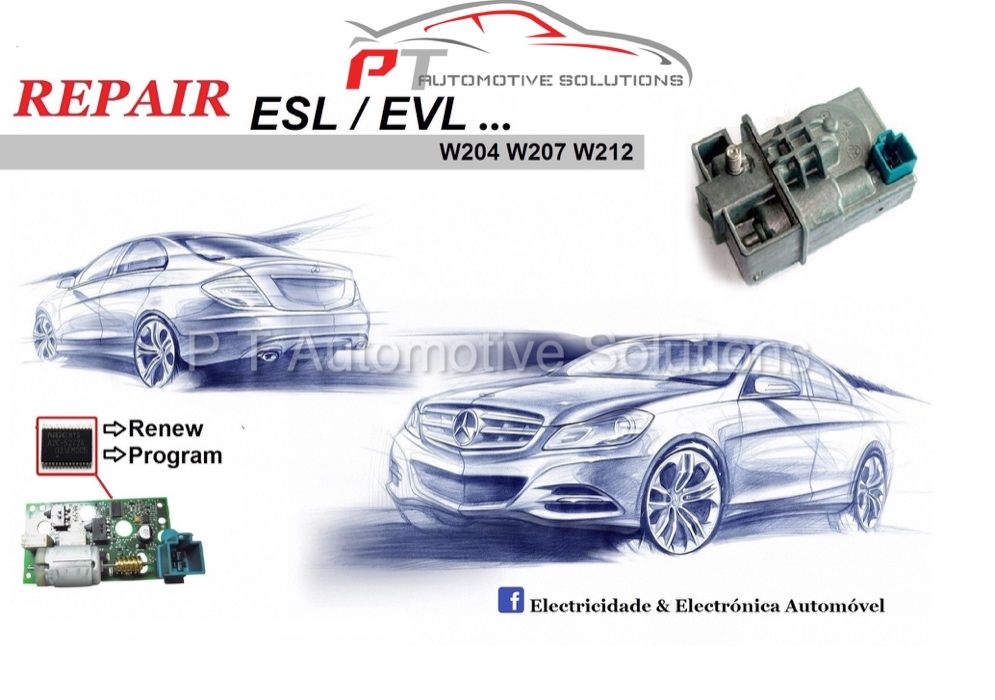 Reparação Trancas de Direcao Mercedes ESL / ELV W204 W207 W212