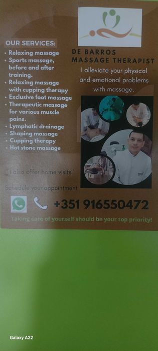 Massoterapeuta homem/ massagem relaxante e terapêutica