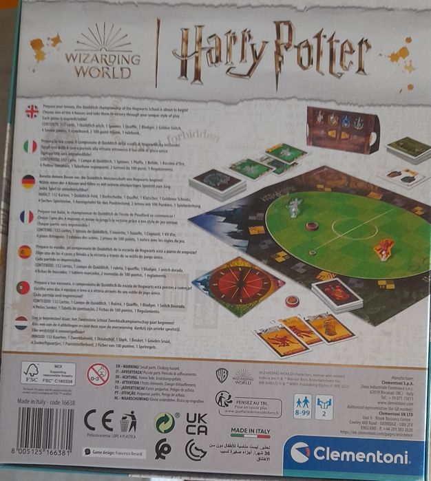 Jogo tabuleiro familiar Quidditch Clash Harry Potter Clementoni Itália