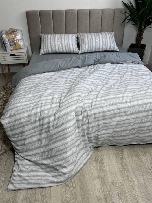 Постільна білизна муслін/жатка з простирадлом на резинці  Постельное