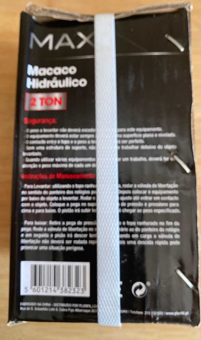 Macaco hidráulico de duas toneladas da marca MAX (Preço reduzido!)