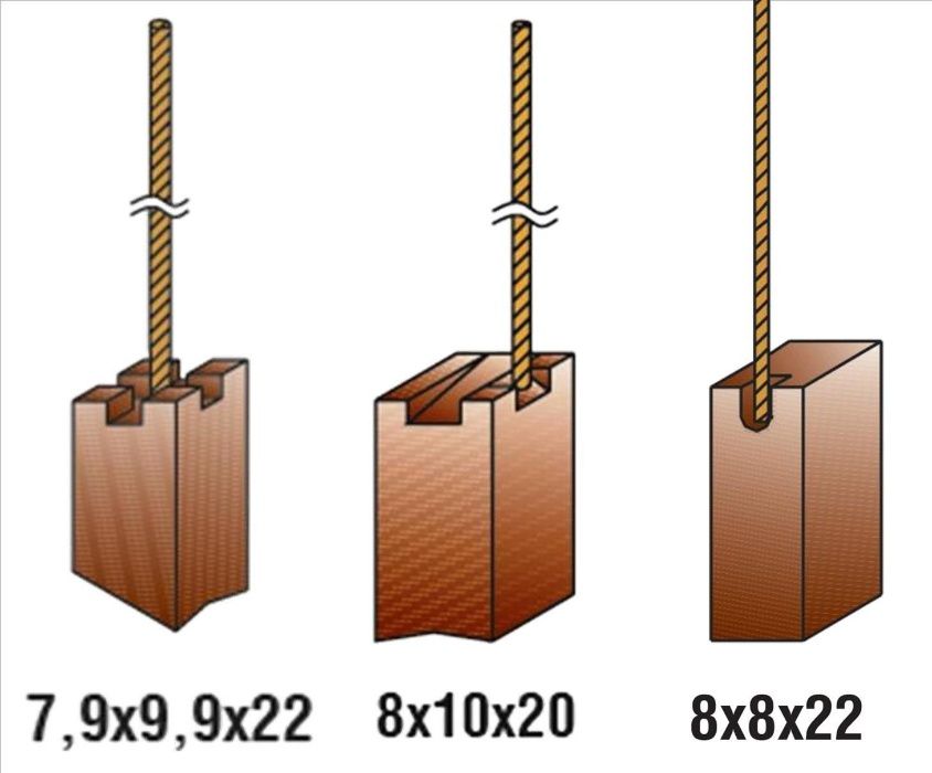 Щітки 12В, 24В. 8х10, 7,9x8,7x18, пічки, кондиціонера