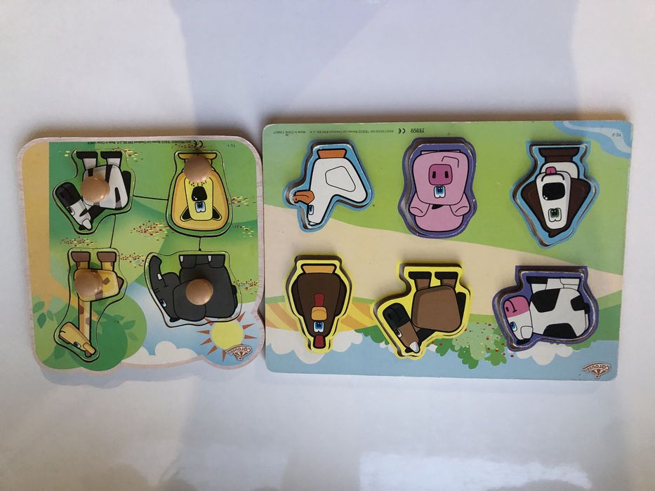 Пазлы для самых маленьких. Домашние и дикие животные.