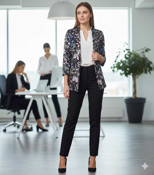 Marynarka Damska FB SISTER Rozmiar S w Kwiaty Boho