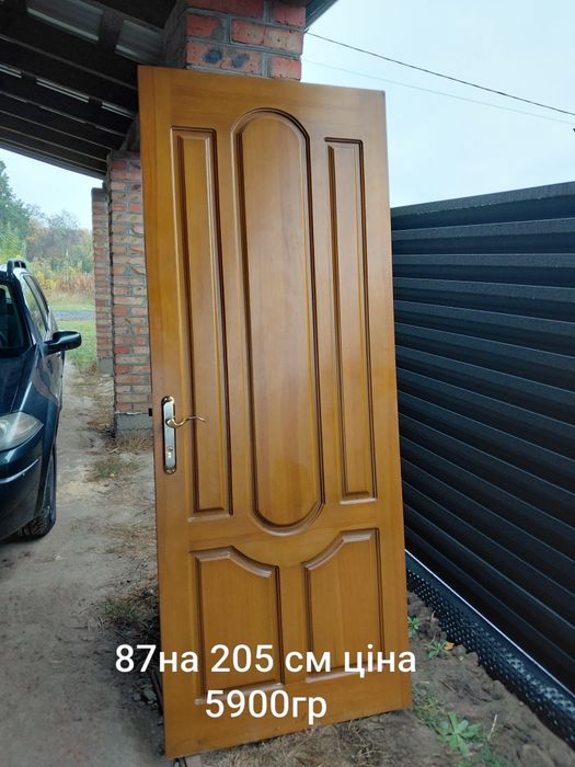 Двері вхідні металеві і дерев'яні