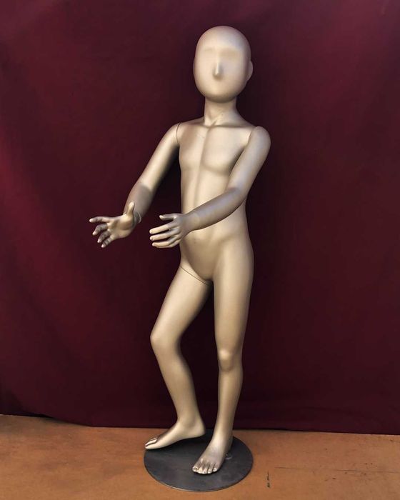 MANEQUIM de CRIANÇA completo, cinzento, com base