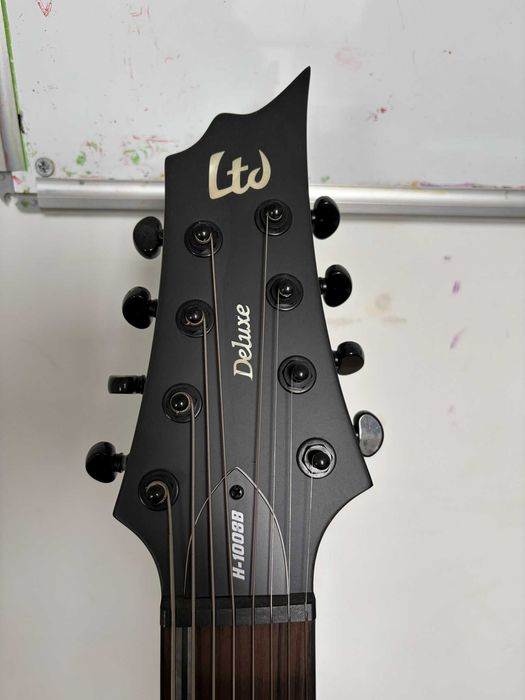 ESP LTD H-1008 Baritone Evertune Black Satin