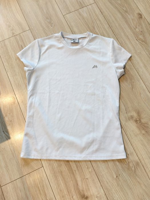 Sportowa koszulka Martes biała z odblaskowym logiem rozmiar m