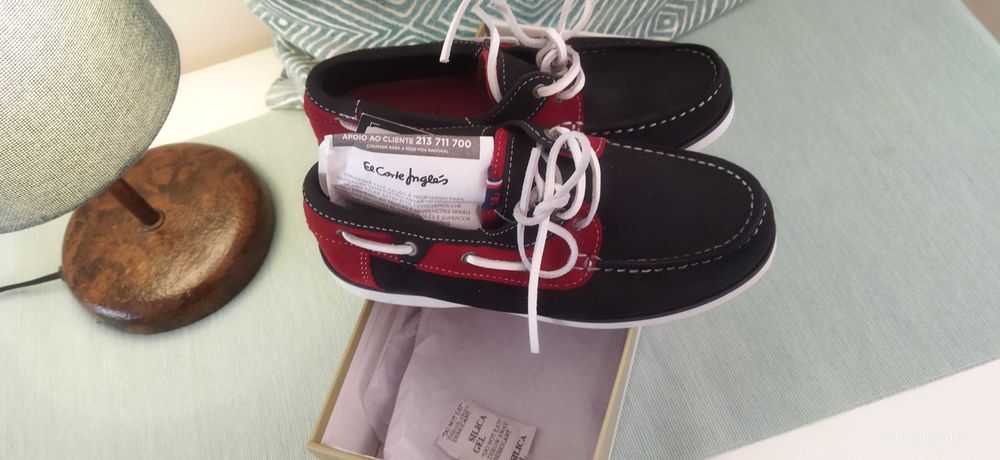 Sapatos náuticos em pele novos Lion of Porches-34