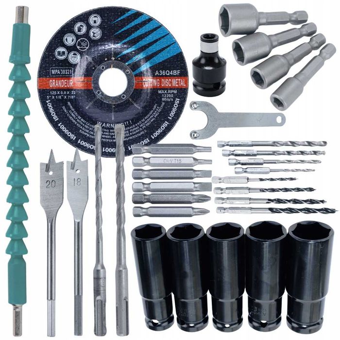 ZESTAW NARZĘDZI AKU 2X 4AH 21V młotowietarka