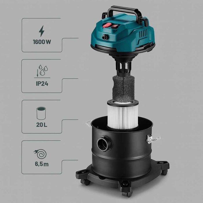 Mocny odkurzacz piorący 4w1 wąska ssawka do prania tapicerki 2200