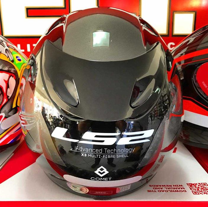 Capacete NOVO Ls2 Arrow R Carbon/Kevlar Pr.Titanio (55% DESCONTO)Tm XS