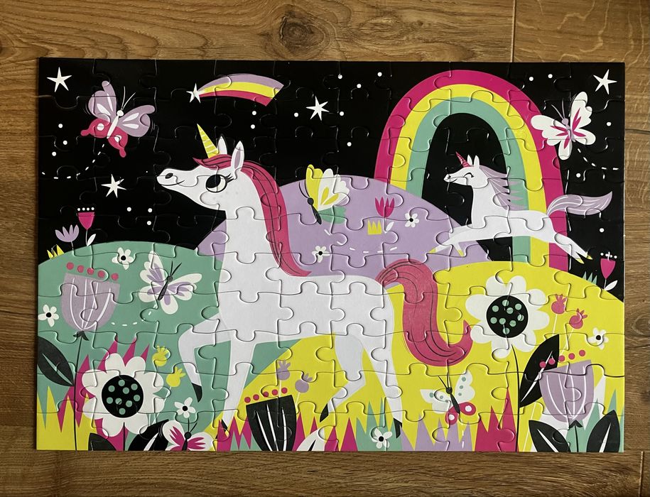 Puzzle świecące w ciemności – Jednorożce | Mudpuppy | 100 elementów