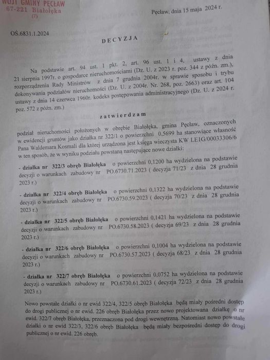 Działki Budowlane w Białołęce gmina Pęcław powiat Głogów - Widok 4