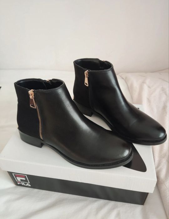 Botas de cano baixo pretas com camurça 38 seaside