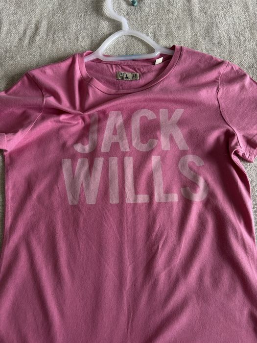 Rozowa bawelniana koszulka jack wills w dobrym stanie