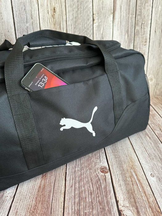 Спортивна сумка Puma чорна, для тренувань, спорту, подорожей, дорожня Пума