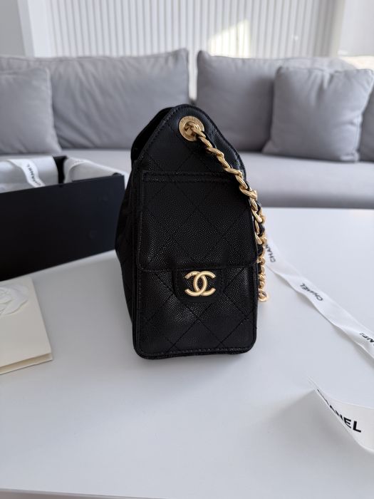 Сумка Chanel 25 Mini чорна, біла