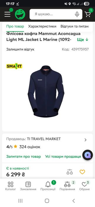 Кофта Фліс Mammut Aconcagua Light ML Jacket